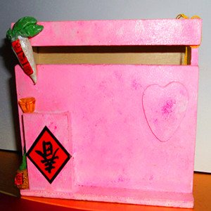 過年商品~手創好彩頭旺旺來置物盒~粉紅-1~Zina 000065作品圖