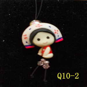 手工捏塑吊飾Q10-2~原住民~Zina 000585作品圖