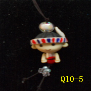 第張手工捏塑吊飾Q10-5~原住民~Zina 000588作品縮圖