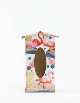 房型面紙盒-紅鶴(直立)作品圖