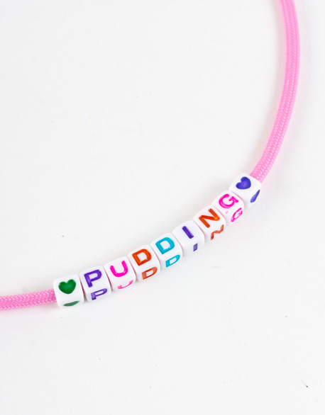 Candy letter mask lanyard