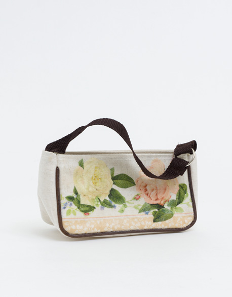 Two-color rose - Butterfly Valley Bart cotton and hemp lady bag