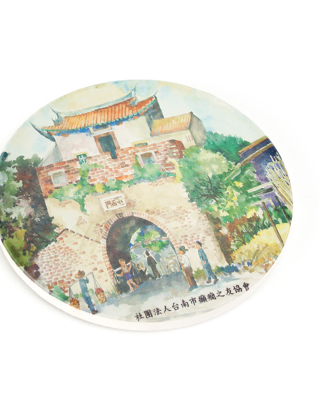 South Gate Painted Ceramic Water Absorption Cup Pad