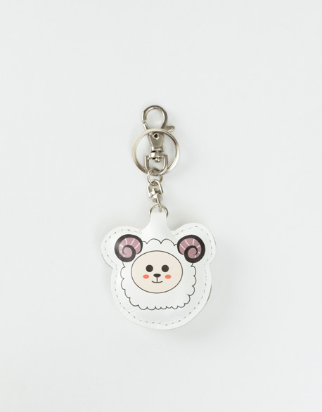 Colorful Little Sheep Key Ring - White