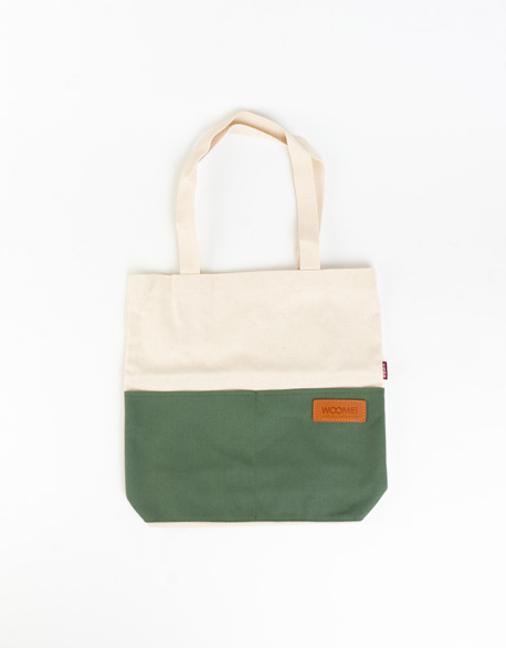 Two-color canvas bag