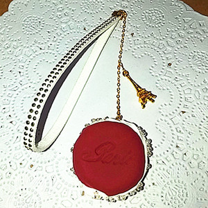 Wedding small things - time-encrusted diamond macaron pendant - a02 - Zina00908
