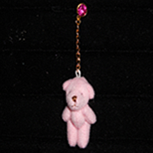 Stylish hand-made dust-proof plug pendant - head drill 69 - Little Bear Pink - Zina 000767