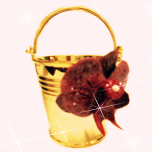 Hand-created orchid gold bucket - Medium - Zina 000110