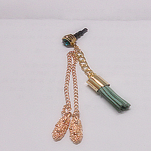 Fashion hand-made dust-proof plug pendant - head drill 56 - rose gold plus flow su - Zina 000732
