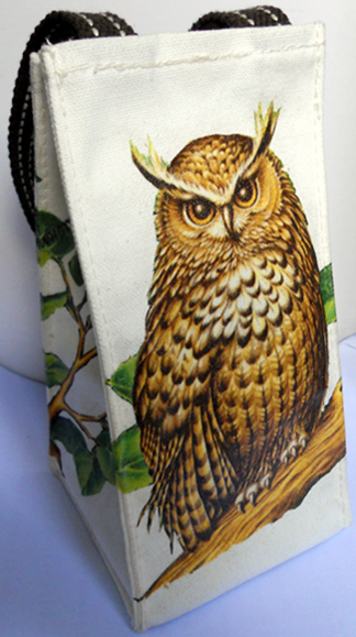 Owl Kettle Bag - T-White Unwoven fabric -Zina 000701