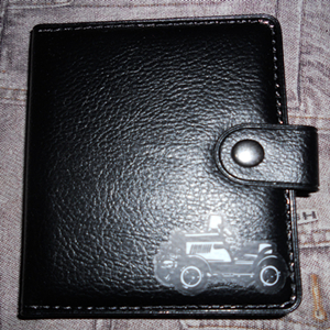 Romantic documents; business card leather storage bag - black - Zina 000667