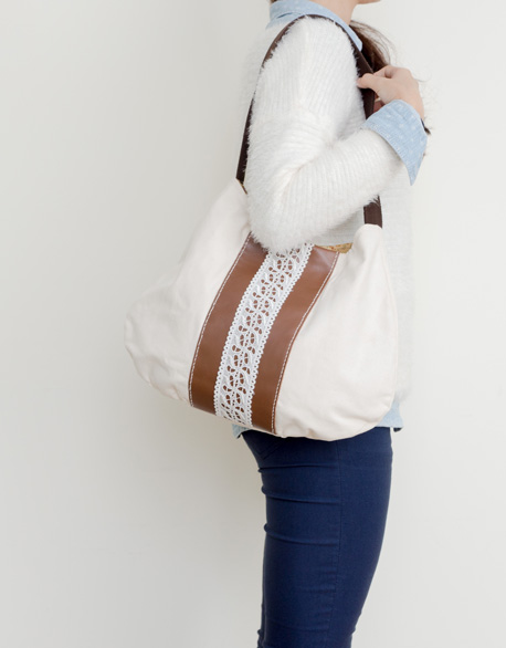 Lace shoulder backpack