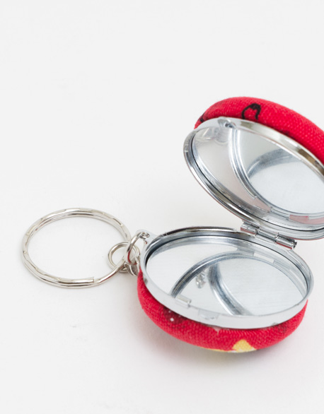 Macaron Double-sided Mirror Key Ring