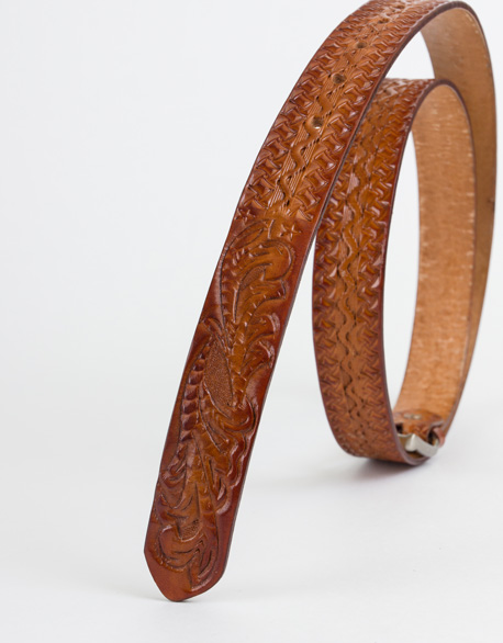 Leather carving belt