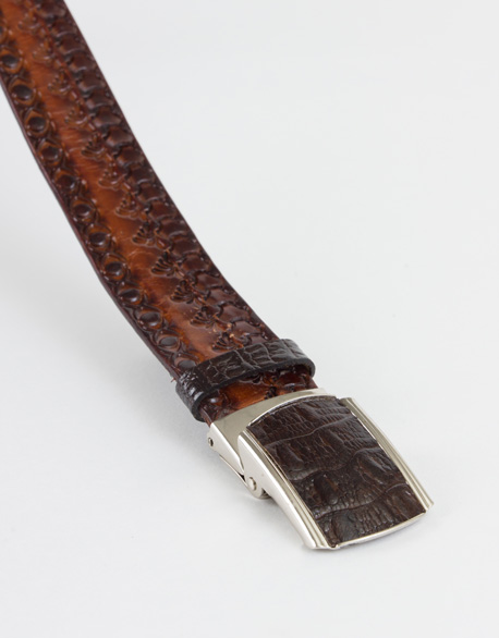 Leather carving belt