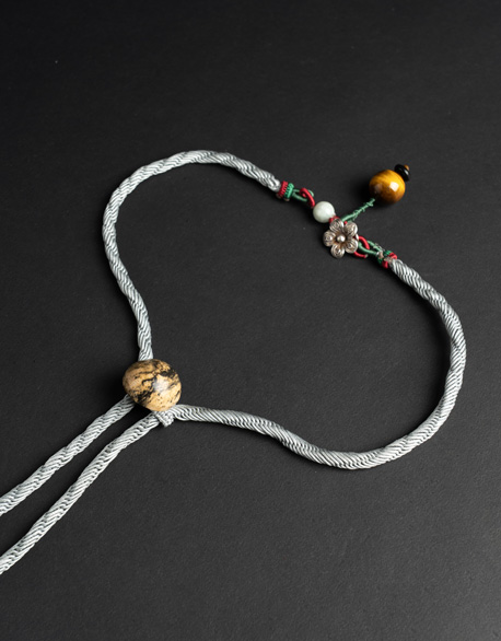 桐花雙色玉項鍊-圖1