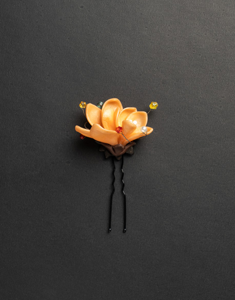 梔子花髮簪-圖2