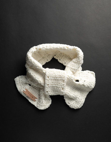 貓爪蝴蝶結小圍巾-圖2